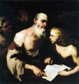 Luca Giordano Socrates and Alcibiades Santippe