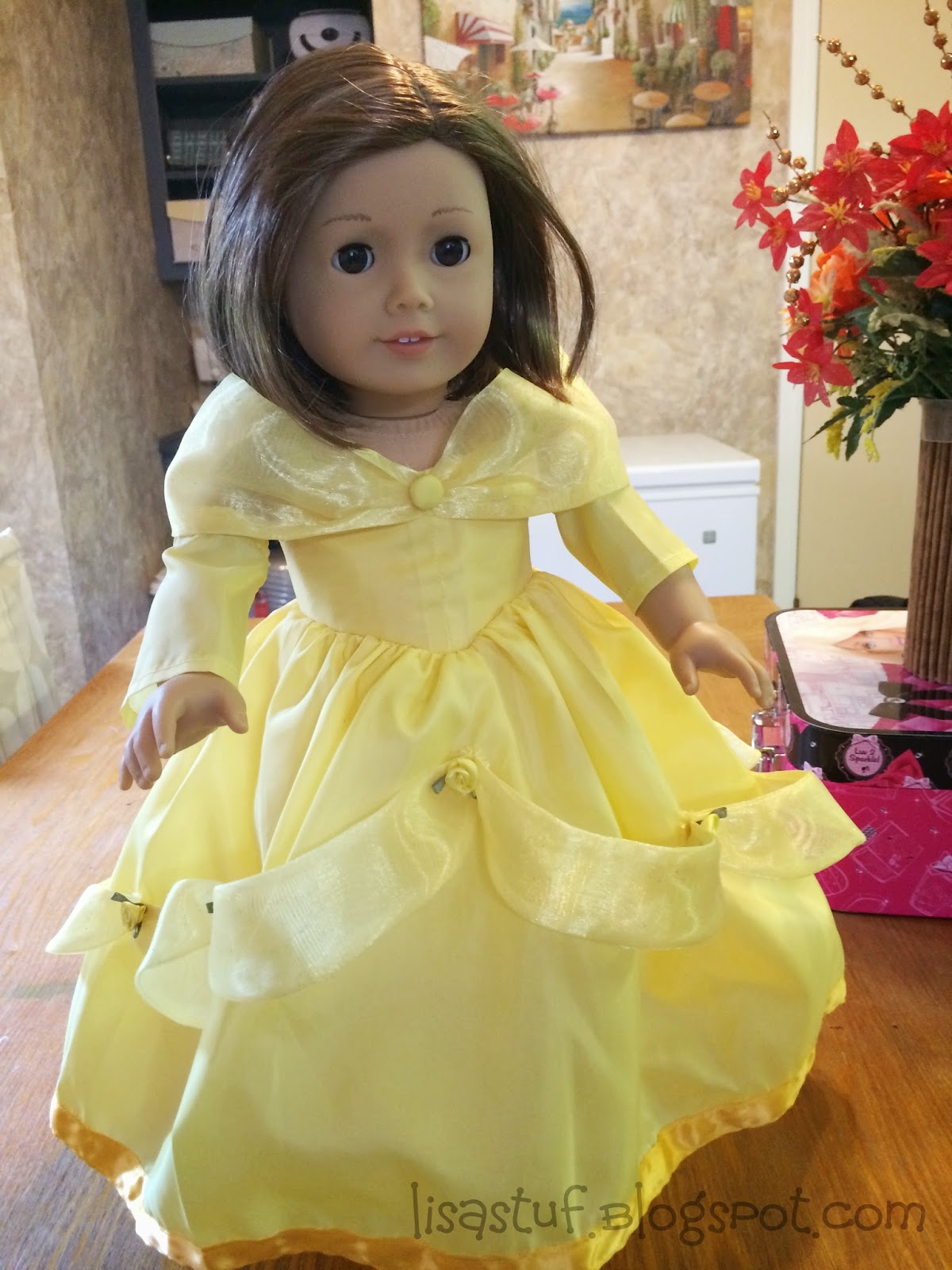 Stuff-n-Such By Lisa: Disney Princess Belle Dress for American Girl Doll