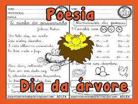 Poesia para educação infantil,dia da árvore