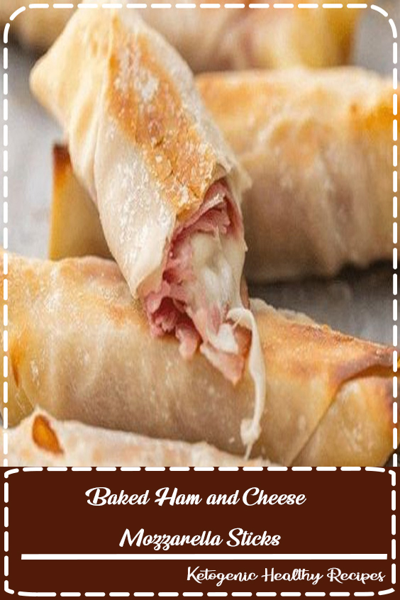 " Baked Ham and Cheese Mozzarella Sticks" Louise Clarice