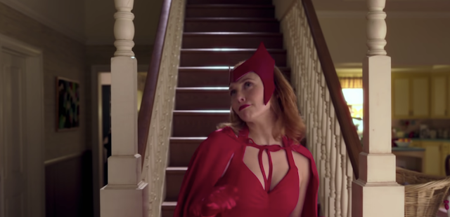 Wandavision Wanda in Devil Outfit Disney Plus Marvel Series Wandavision Wanda in Devil Outfit Disney Plus Marvel Series