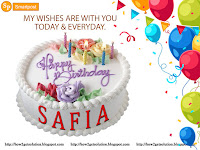 birthday party ideas "for safia name" girls, written name on cake