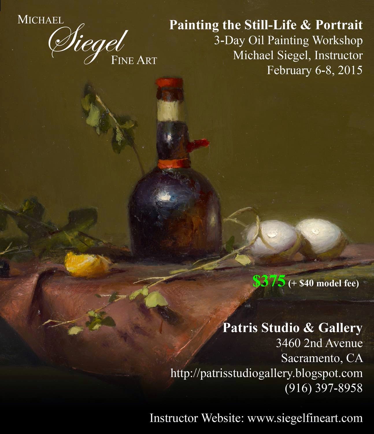 Patris Studio and Art Gallery Announcing Michael Siegel Still Life