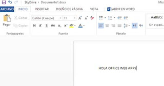 Documentos Office web apps