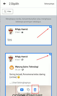 Cara Menghapus Banyak Postingan Facebook