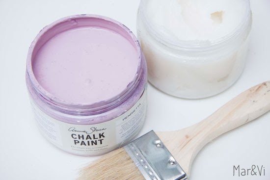 Lámpara renovada con Chalk Paint