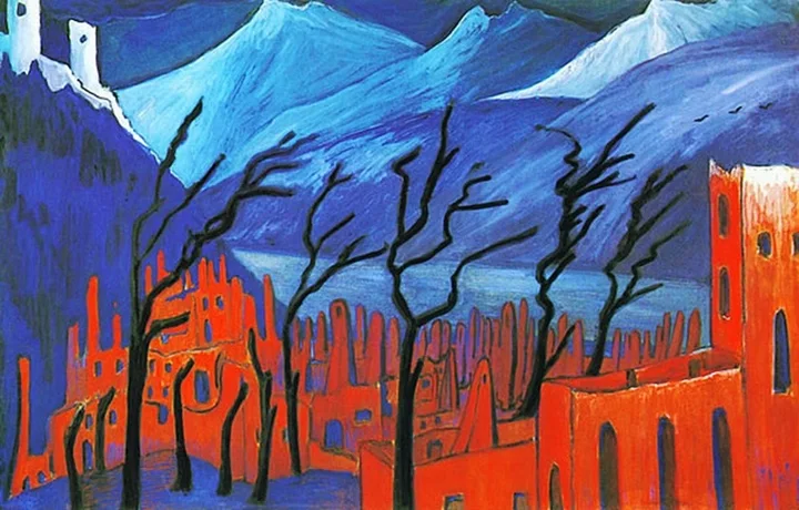 Red City | Marianne von Werefkin 1860-1938 | Russian-born Swiss Expressionist painter