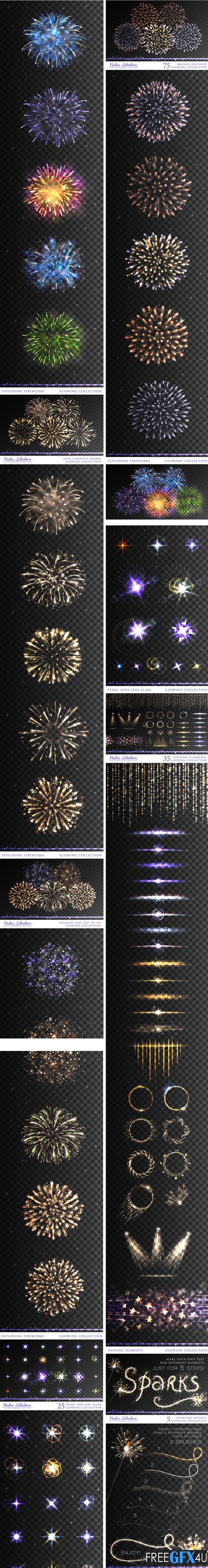 CreativeMarket - Vector Glowing Collection / Brush Vector Glowing Collection / Brush