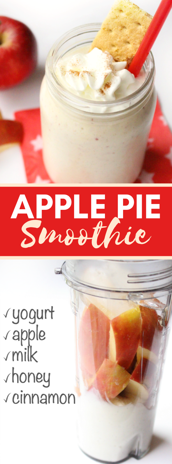 Healthy Apple Pie Smoothie #drinks #healthydrink