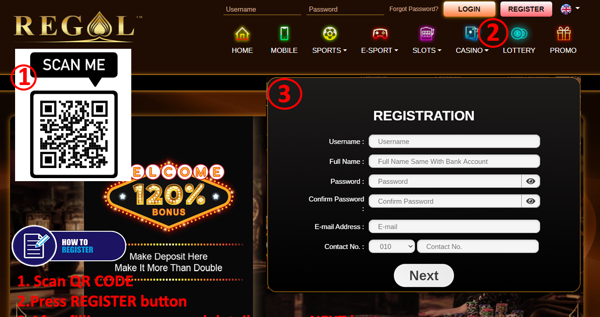 Register And Get Free Bonus