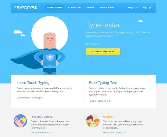 RataType typing test website