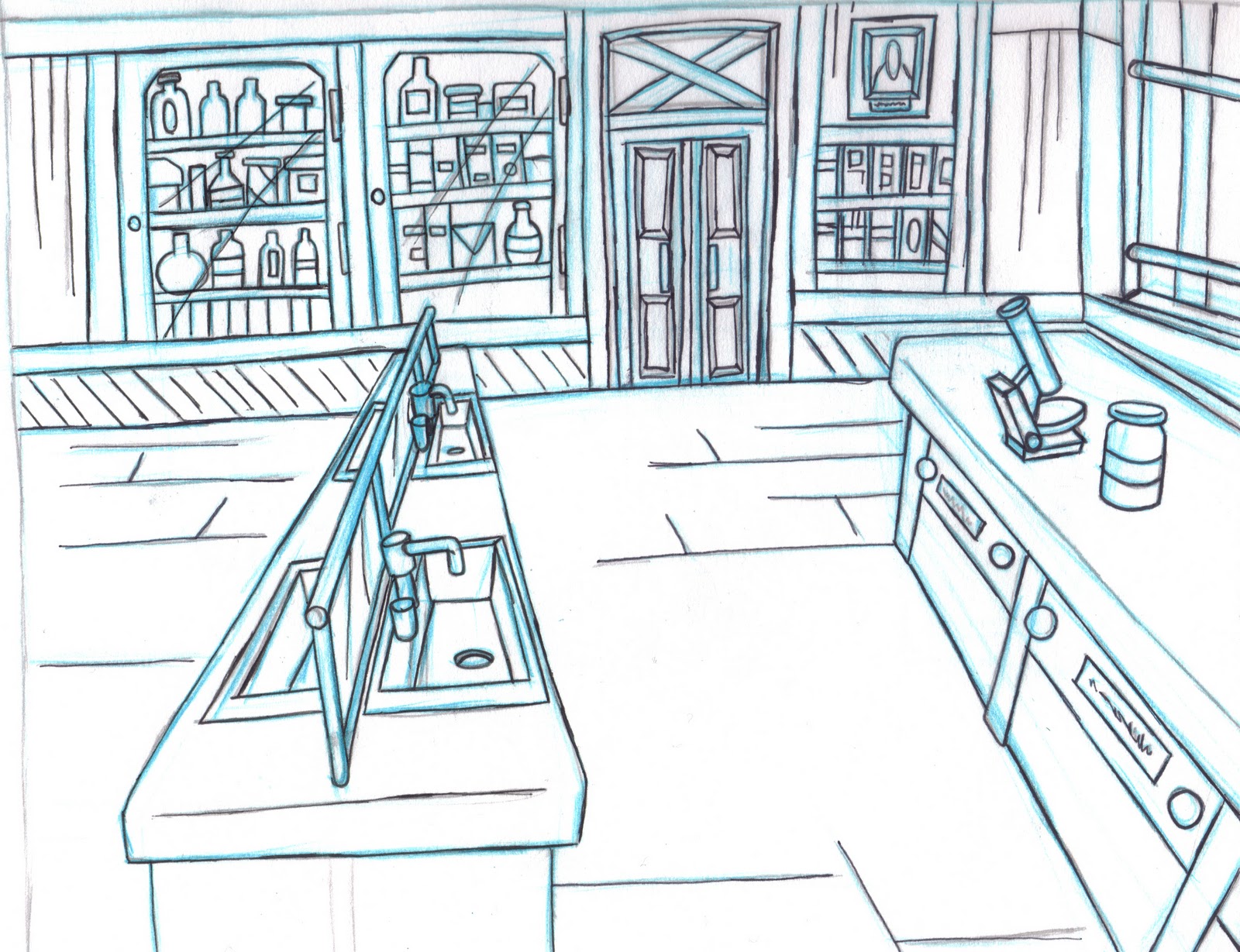 Лаборатория рисунок карандашом