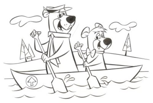 yogi bear coloring pages for kids - photo #49