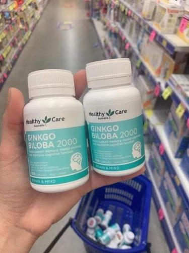THUỐC BỔ NÃO GINKGO BILOBA 2000 HEALTHY CARE AUSTRALIA 100 VIÊN
