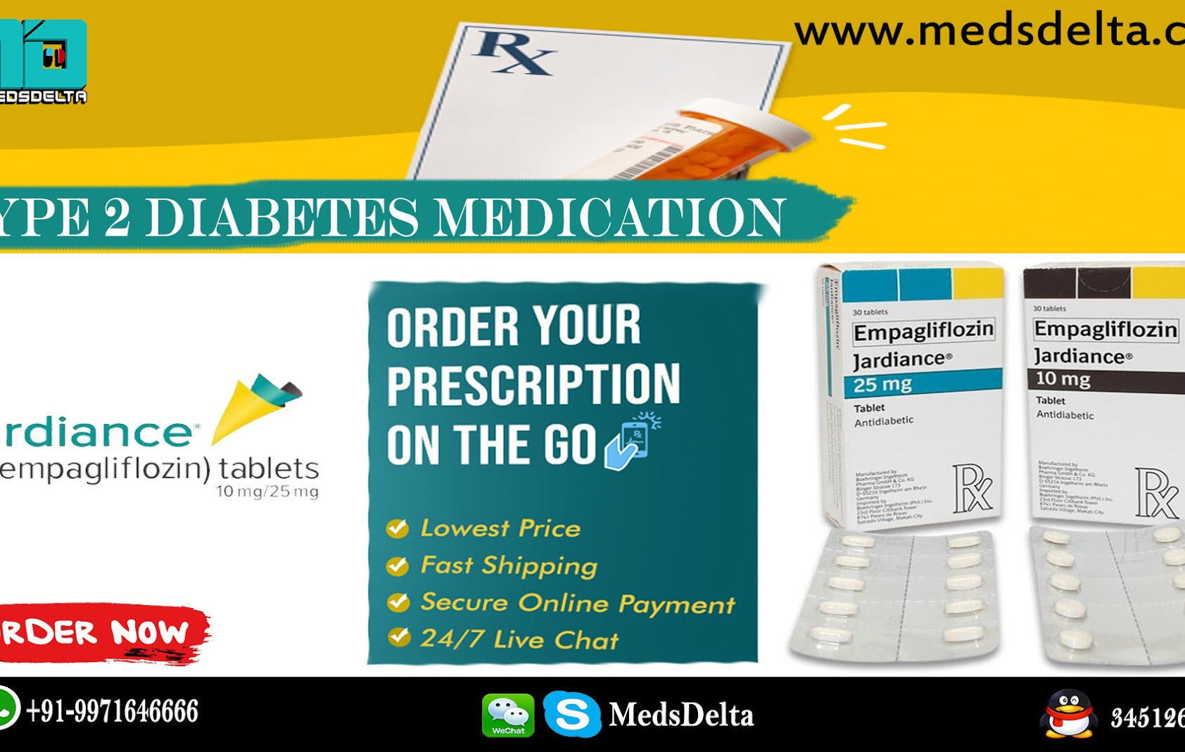 Empagliflozin 10mg Tablet Price Jardiance 25mg Wholesale Exporter