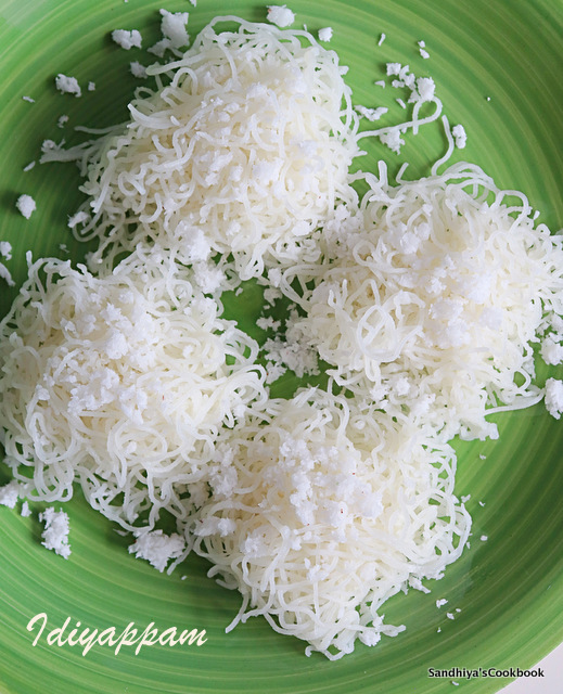 Sandhiya's Cookbook Idiyappam How to make idiyappam Rice noodles