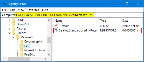 Cara Mencegah User Mengganti Password Bitlocker di Windows 10