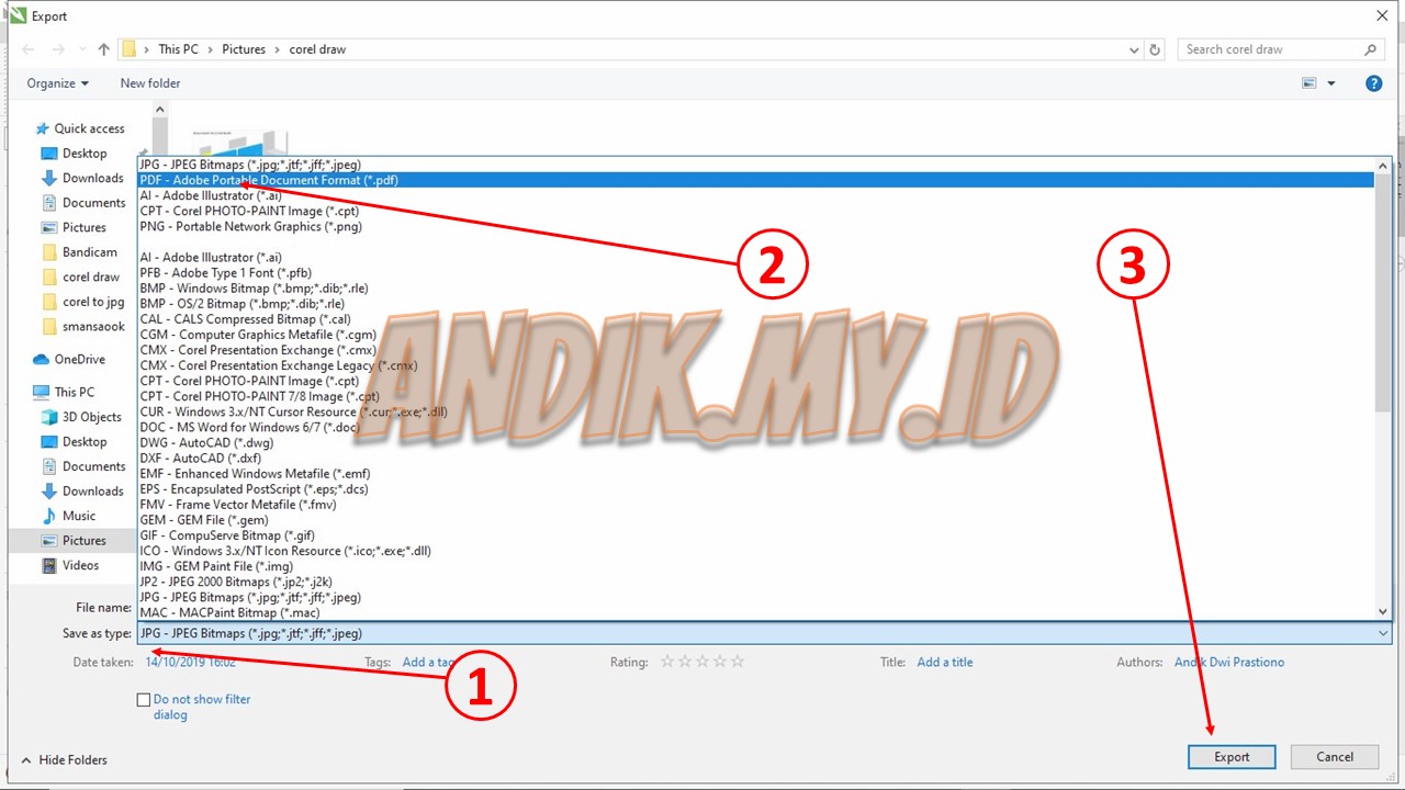 Cara Menyimpan Corel Draw Menjadi PDF | Corel To PDF - andik.my.id