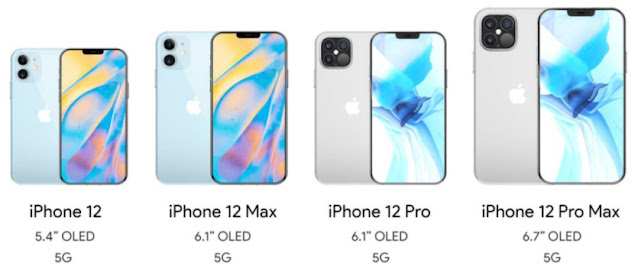 Four different models iPhone 12 Four different models iPhone 12