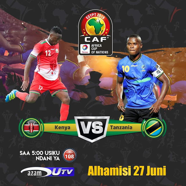 Live Stream TANZANIA vs Kenya AFCON Today 27 June 2019