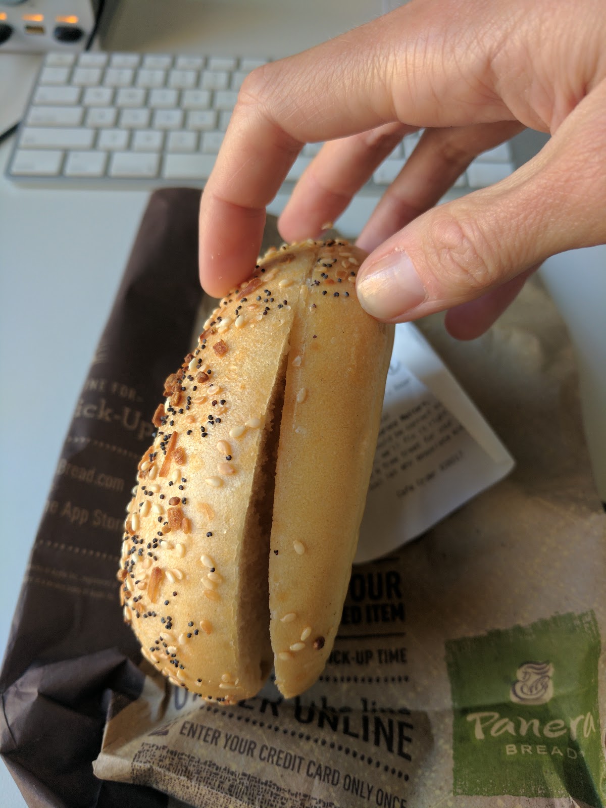 Bagels (and cream cheese) from Panera Bread Julie's Dining Club