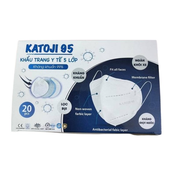[THÙNG] KHẨU TRANG Y TẾ 5 LỚP KATOJI 95 (HỘP 20 CÁI)