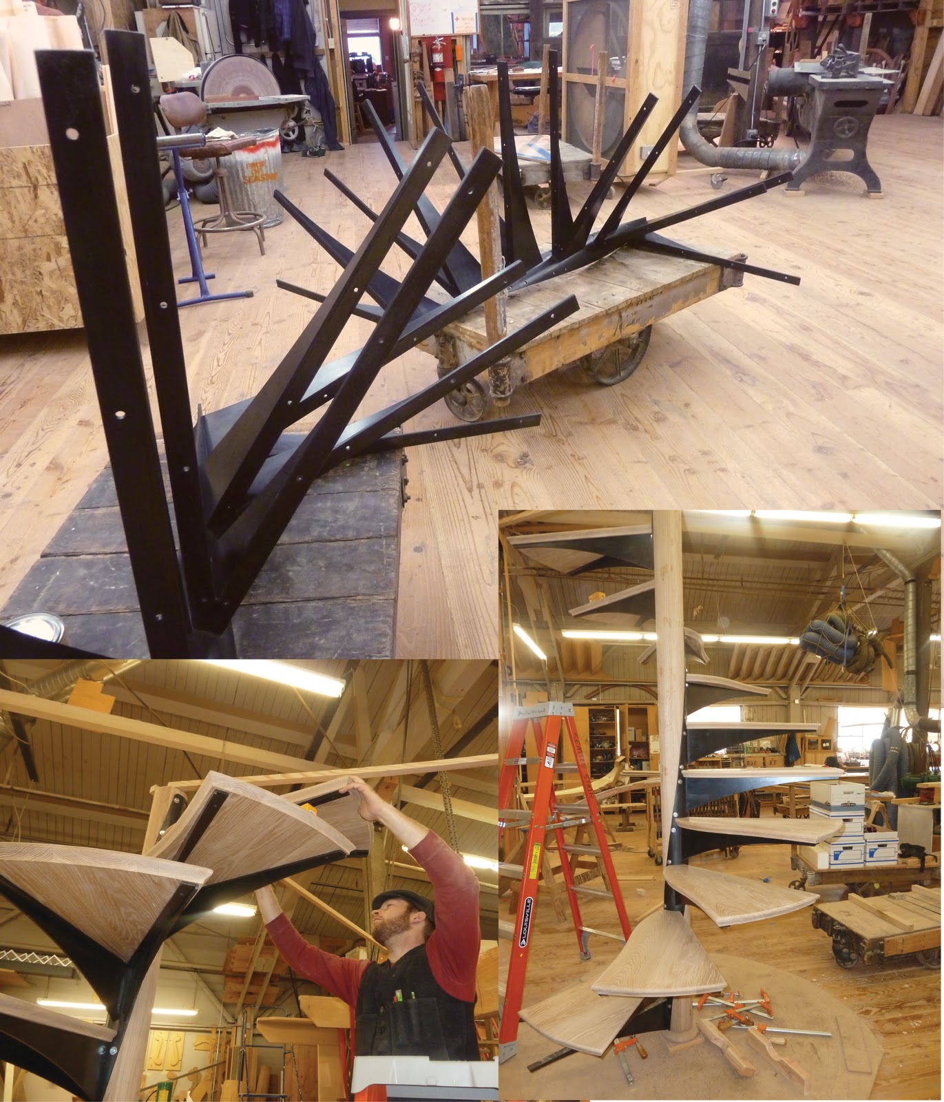 Seattle Stair & Design Metalsmithed Spiral Tread Supports
