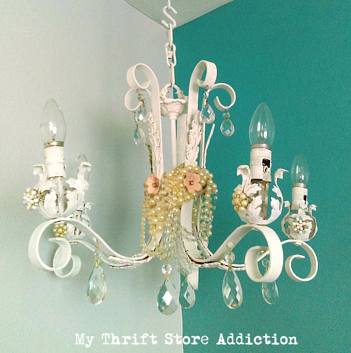 chandelier upcycle