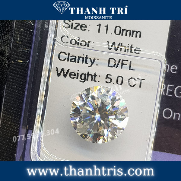 Kim cương Moissanite GRA Round 11ly