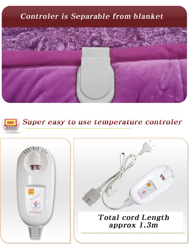 John Black Style's Korean Life 100X180 Microfiber Electric Blanket