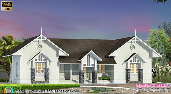 Victorian model front view home design