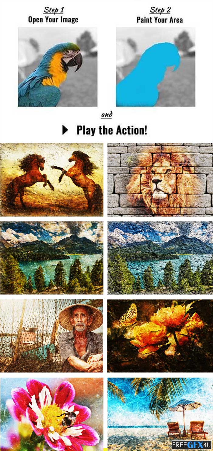 Graphicriver - Stone Photoshop Action Stone Photoshop Action