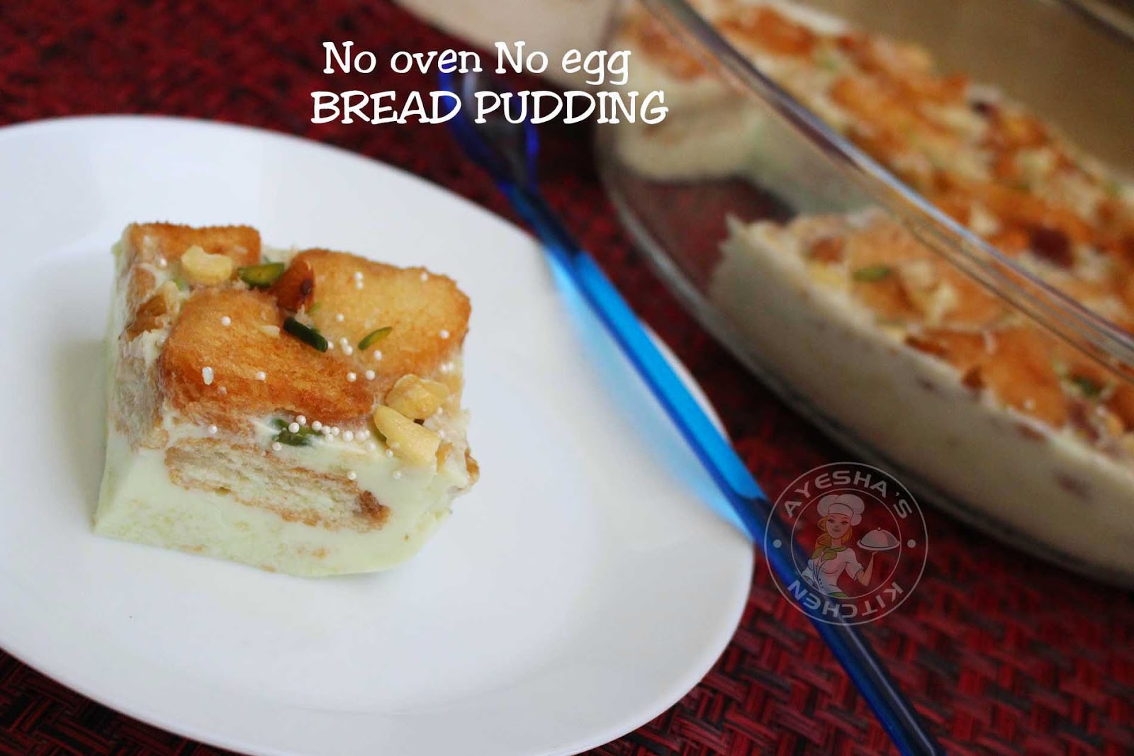 EASY BREAD PUDDING NO OVEN NO EGG BREAD PUDDING RECIPE