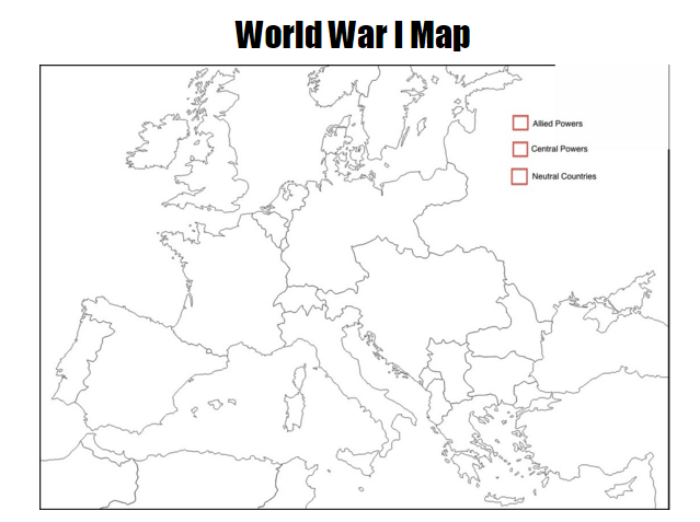 Mr. Barnhill's History Class: WWI Map - Blank - 11/12th History