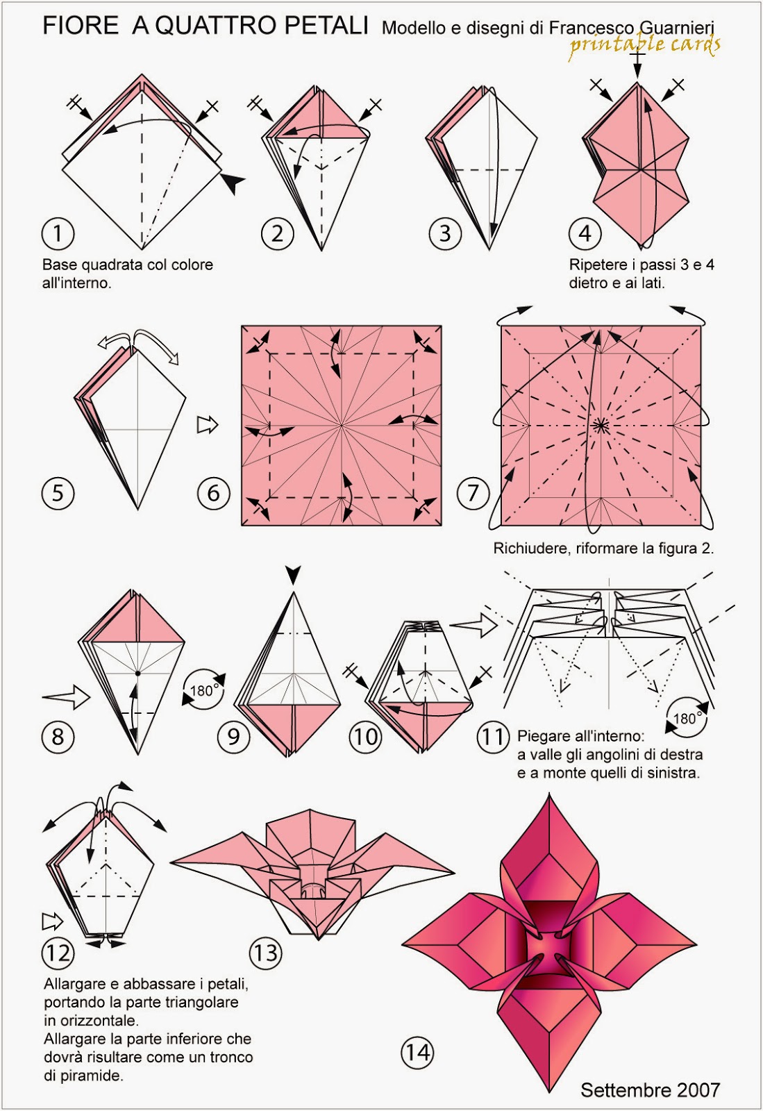Free Printable Cards 2021 Free Printable Origami Rose