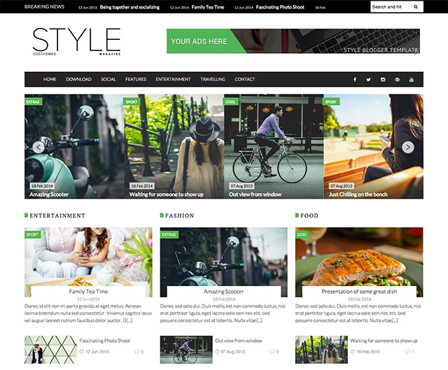 magazine blogger template