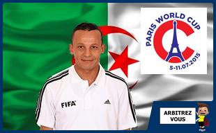 PARIS WORLD CUP 2015 Djamel HAIMOUDI parrain des arbitres, présent à