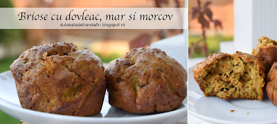 Briose cu dovleac, mar si morcov (fara lactate)
