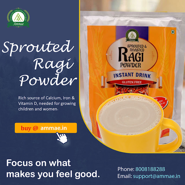 Ammae Sprouted Ragi Flour Recipes | Multigrain Porridge Mix - Ammae Foods India