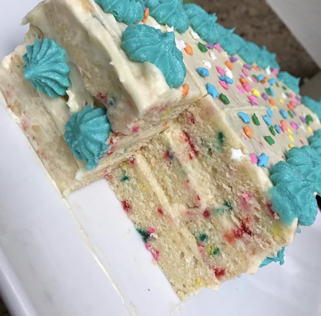Layered Confetti Cake Recipe with Chefmade 17 in Baking Pan