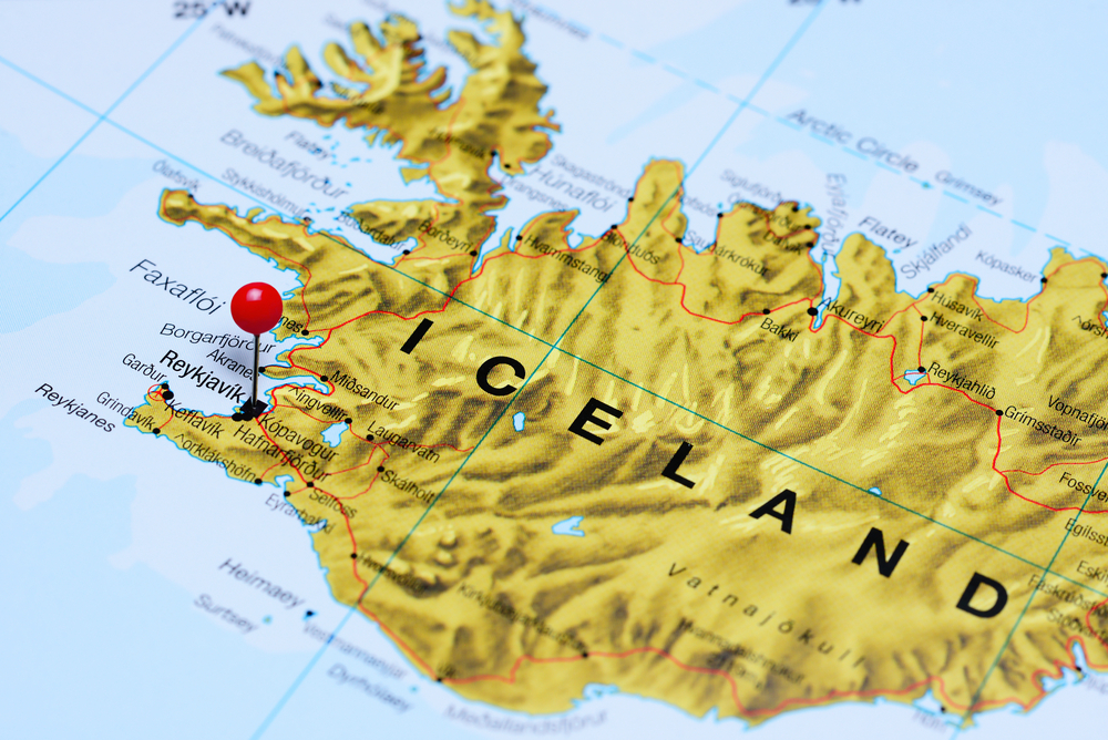 Geographical location of Iceland-2023