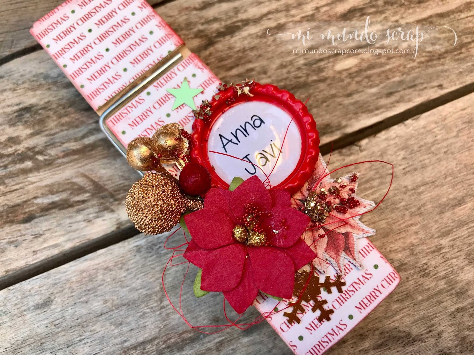 PINZAS NAVIDEÑAS MI MUNDO SCRAP