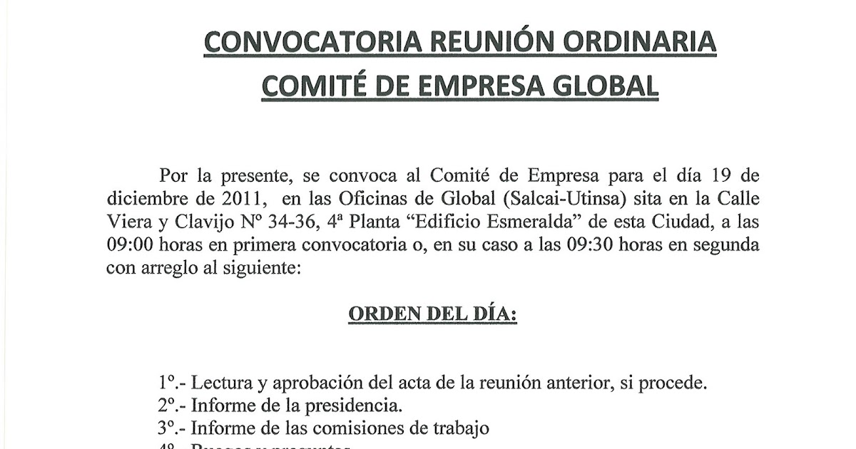 Ejemplo De Convocatoria Para Una Reunion - burglanmadarunor's diary