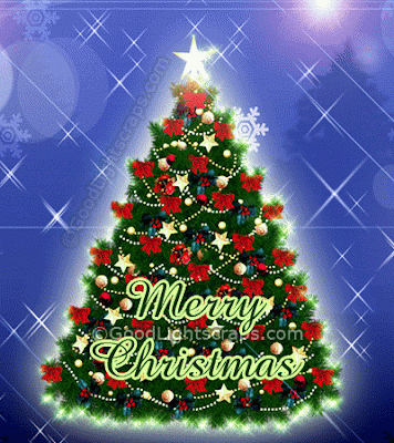 Christmas Tree Lighting Blinking Animation Wallpaper