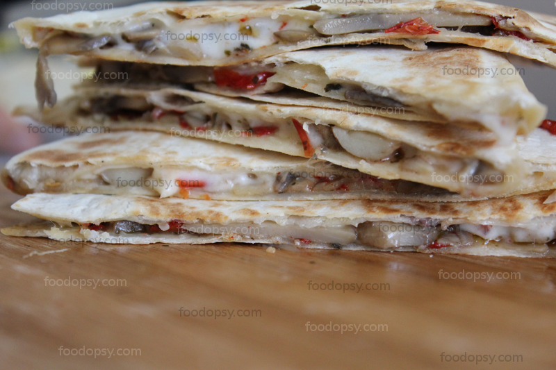 Mushroom and Cheese Quesadillas