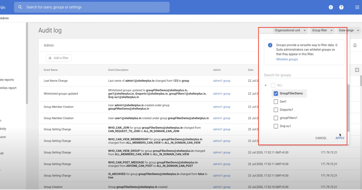 Google Workspace Updates Filter Audit Logs And Usage Reports By Groups