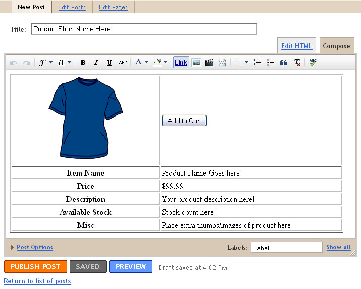 Download template toko online shopping cart