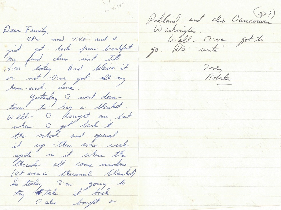 Uibles A Family Blog 1970 Roberta's Letter & Newberg newspaper Sept.