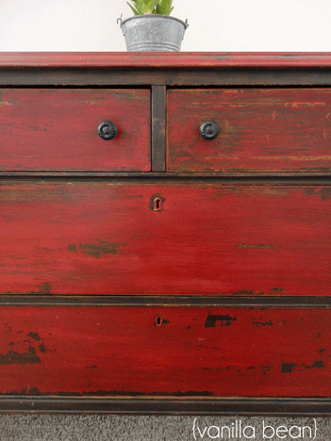 The Ultimate Inspiration Guide For Painted Furniture Makeovers Chippy Red Painted Dresser Idea