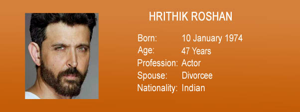 indian hero hrithik roshan age, date of birth, wife name, current marital status, profession,, nationality [hero photo]